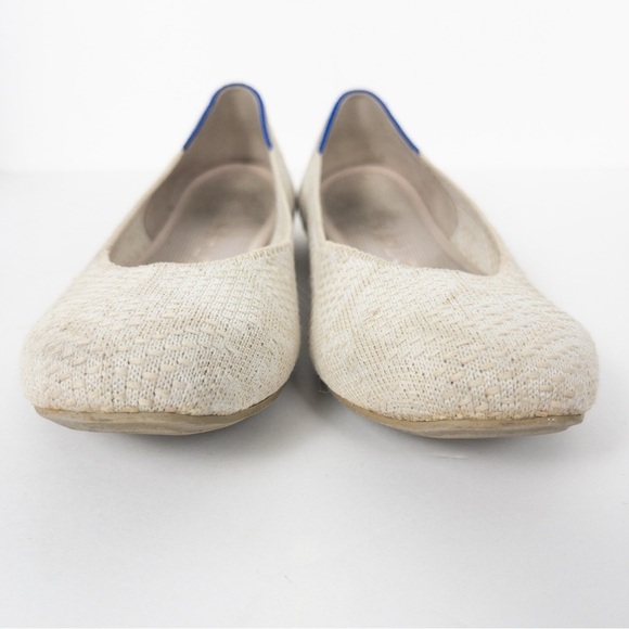 Rothy's Cream and White The Square Ballet Flat in Lily - Picture 6 of 16